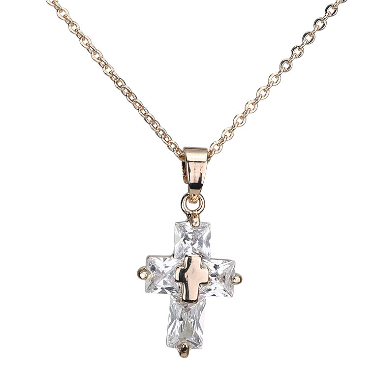 Zircon cross pendant 1