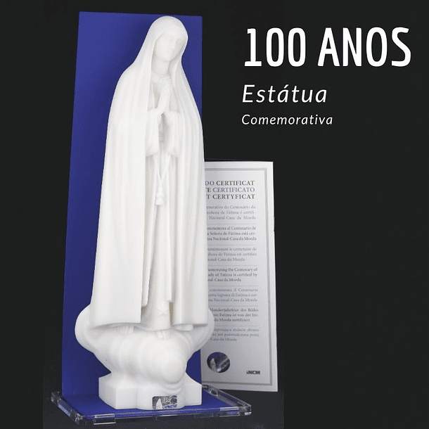 Statua che commemora il 100 ° anniversario dell'Immagine di Fátima 1