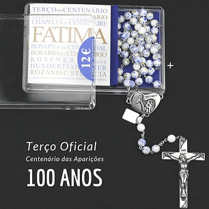 Rosary and statue of the 100 years of Fatima