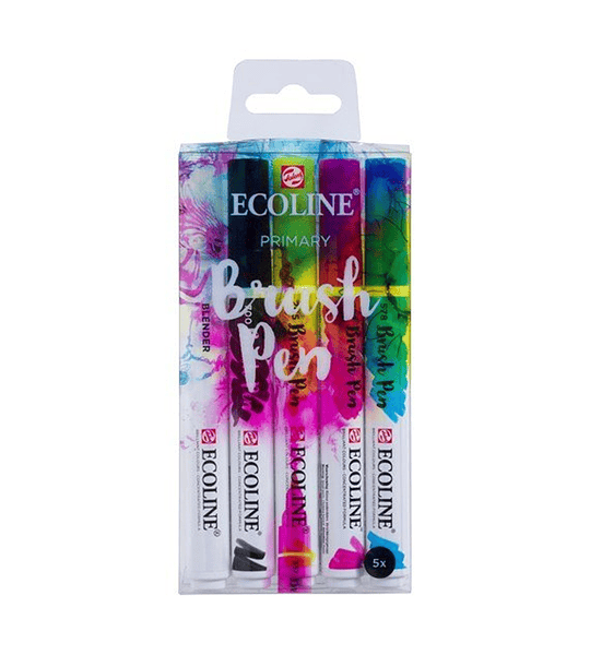 Brush Pen Ecoline - Set de 5 Lápices Primario