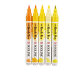 Brush Pen Ecoline - Set de 5 Lápices Amarillo