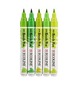 Brush Pen Ecoline - Set de 5 Lápices Verde
