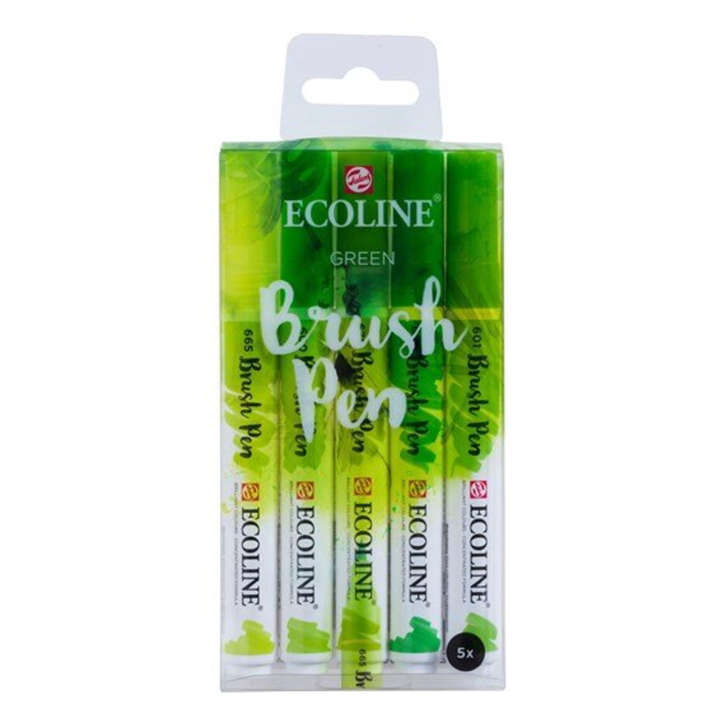 Brush Pen Ecoline - Set de 5 Lápices Verde 3