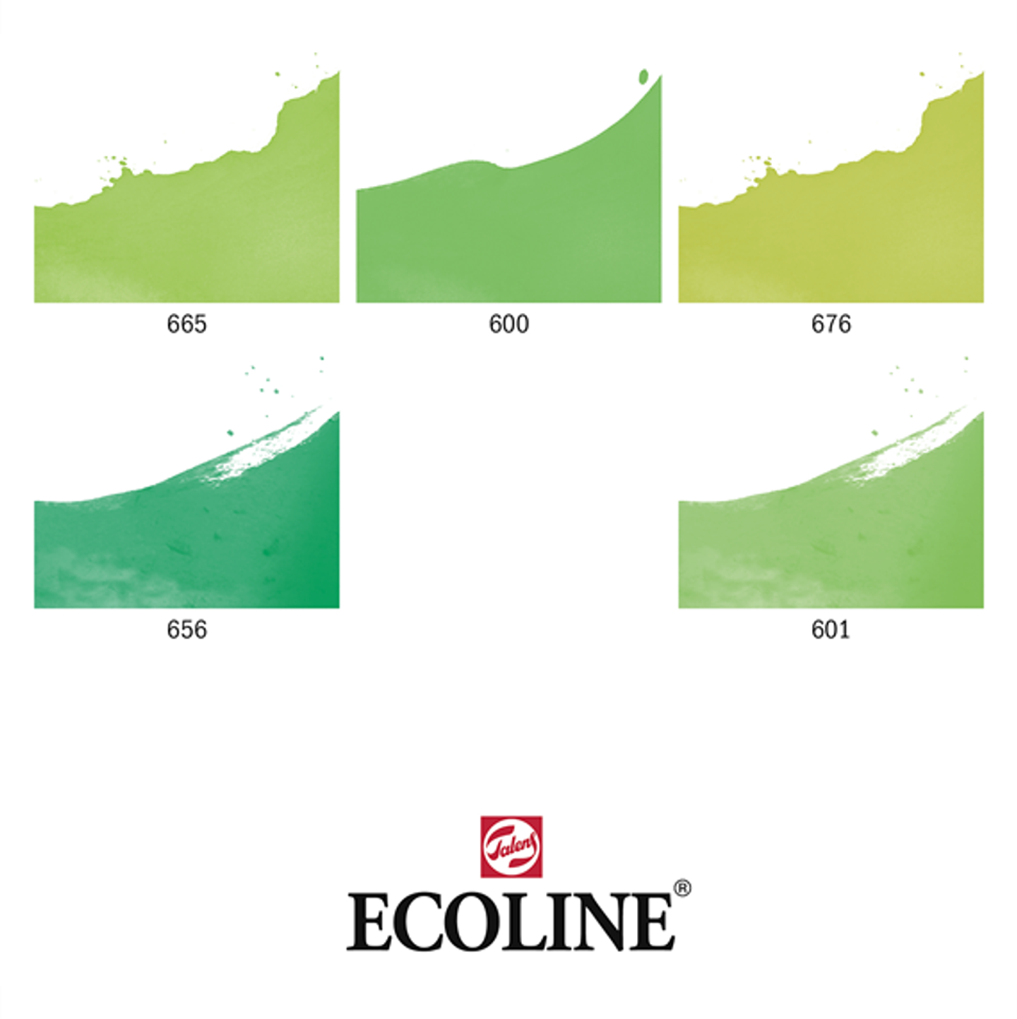 Brush Pen Ecoline - Set de 5 Lápices Verde 4