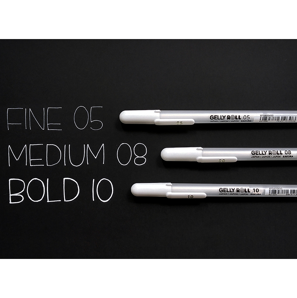 Lápiz de Gel Sakura Gelly Roll 08 Blanco 2