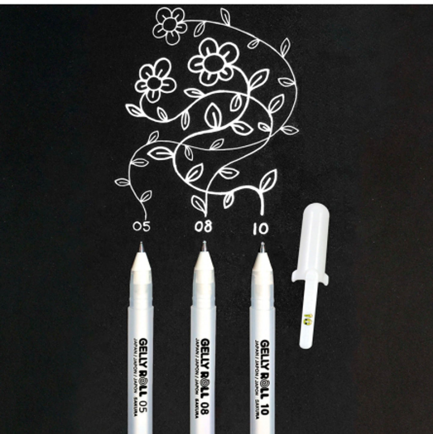 Lápiz de Gel Sakura Gelly Roll 08 Blanco 3