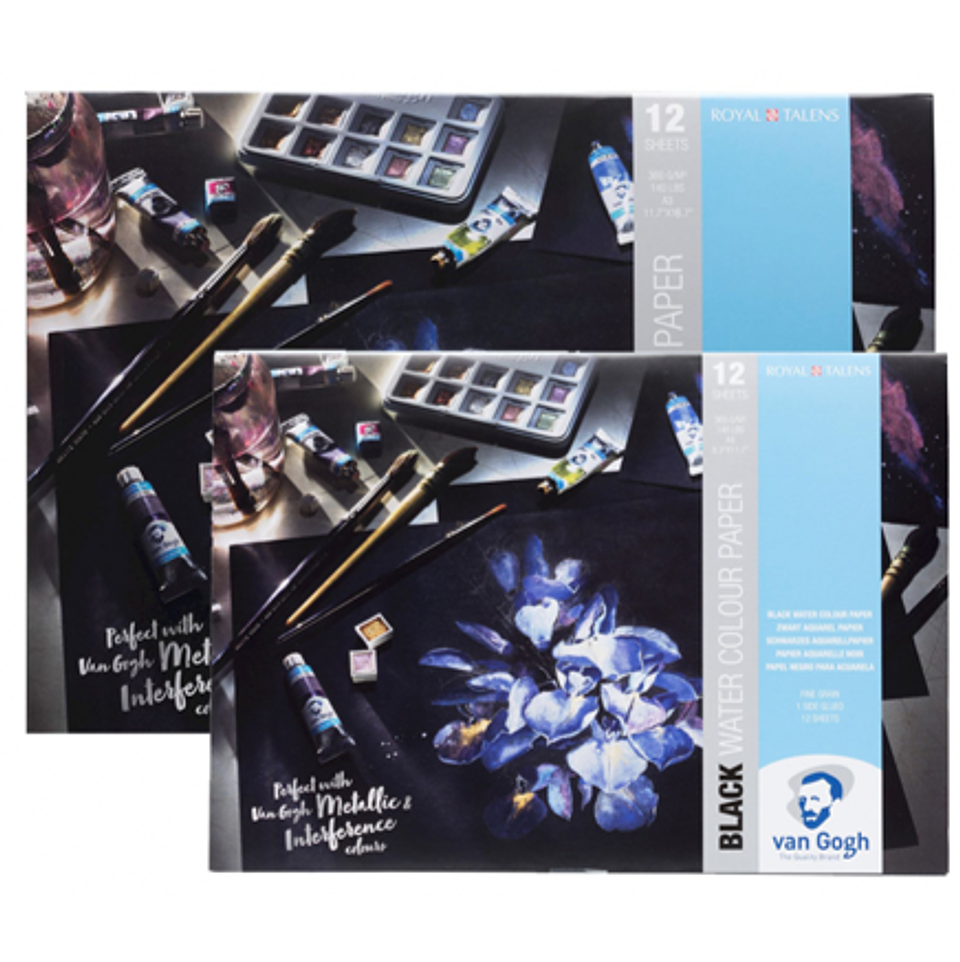 Block Acuarela Van Gogh Hoja Negra 360 gr 12 hj A3 1