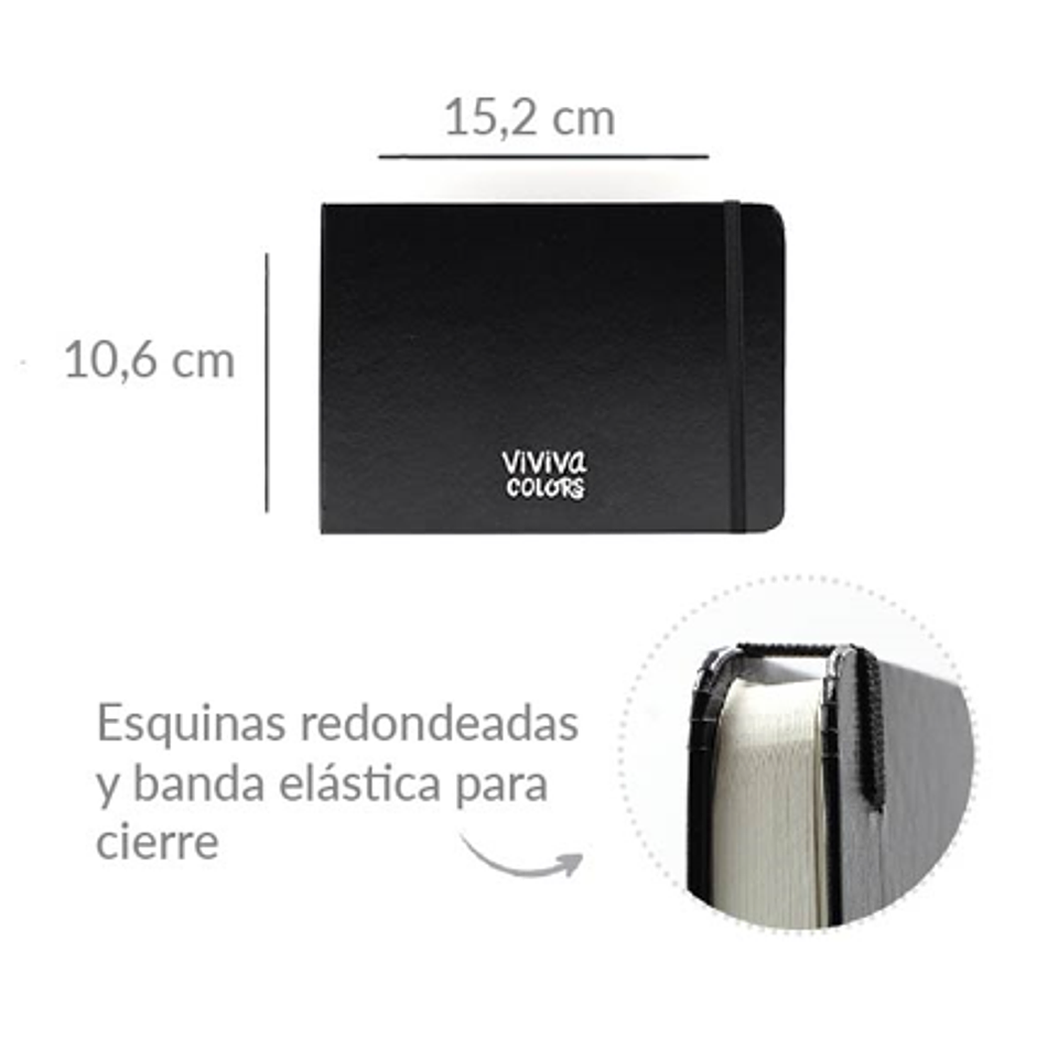 Sketchbook 100% Algodón Viviva Colors A6 3