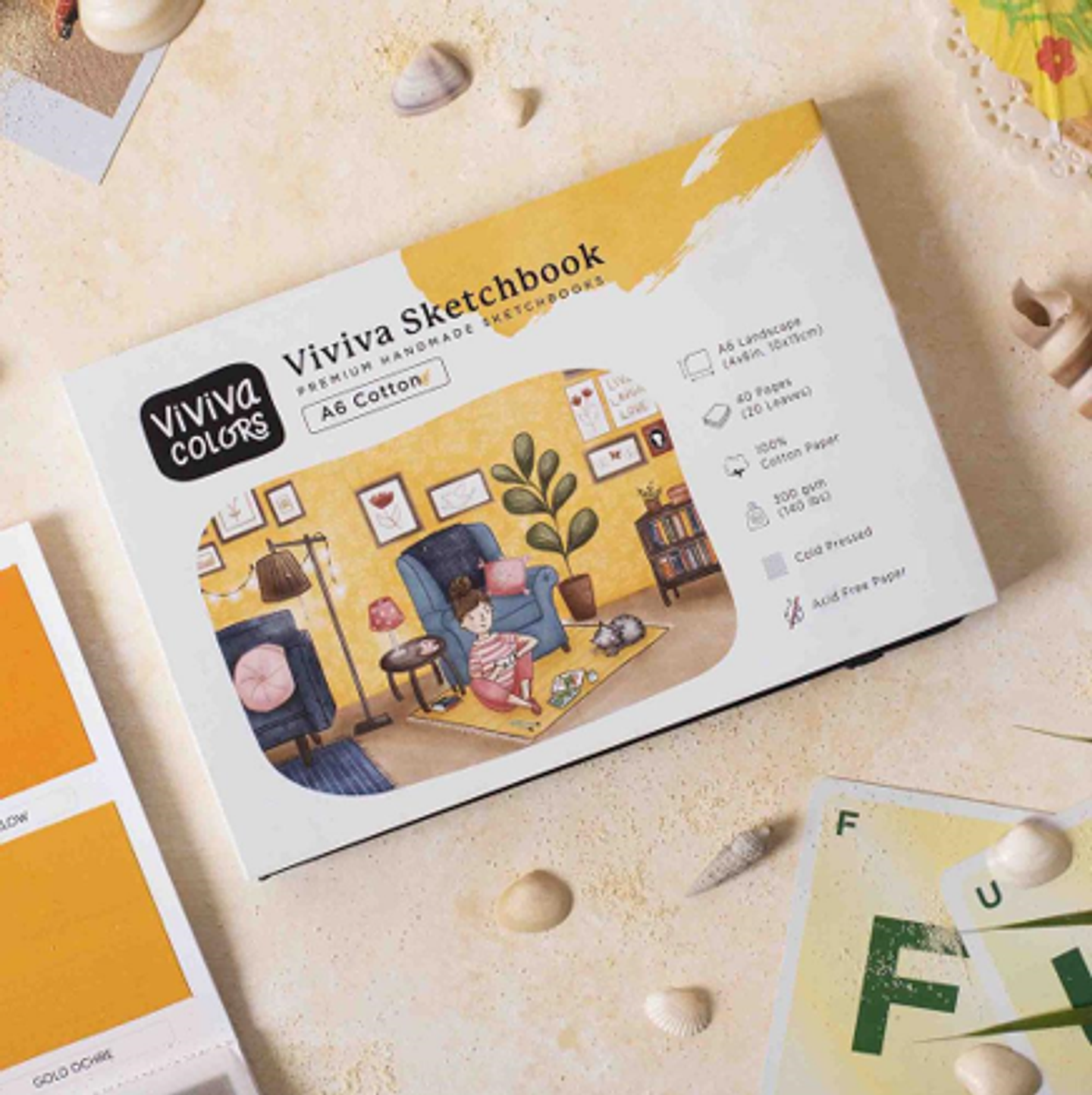 Sketchbook 100% Algodón Viviva Colors A6 6
