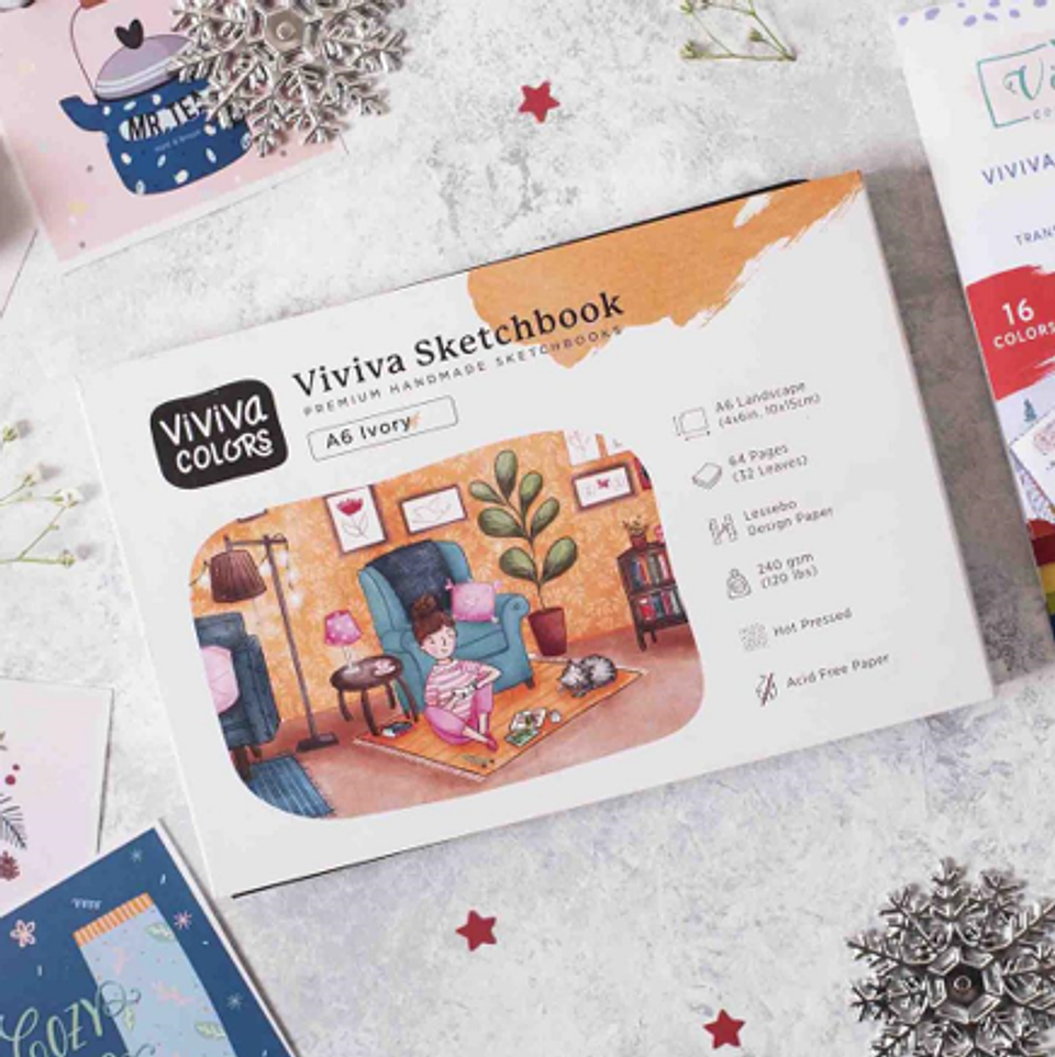 Sketchbook Ivory Viviva Colors A6 6