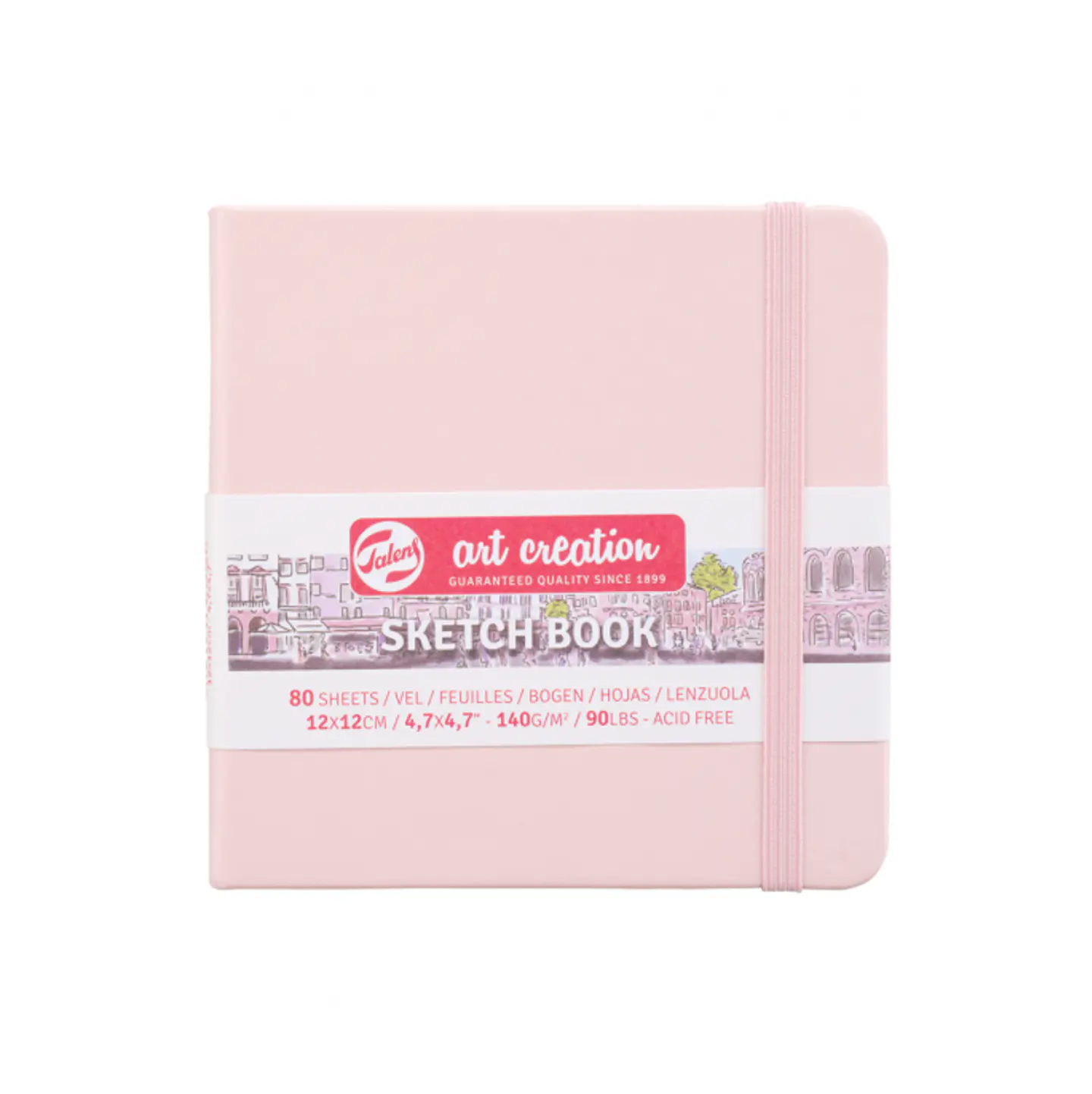 Sketchbook Art Creation Rosa Pastel 140gr 80h 12x12 cm 1