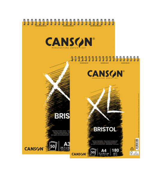 Croquera Canson XL Bristol 180 gr/m2 50 hjs A4
