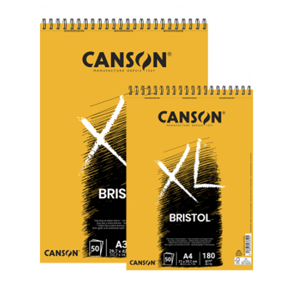 Croquera Canson XL Bristol 180 gr/m2 50 hjs A3 1