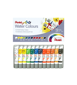 Acuarelas Pentel - 12 Tubos 5 ml