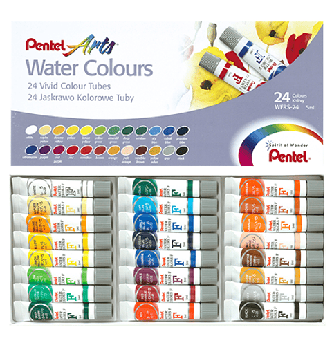 Acuarelas Pentel - 24 Tubos 5 ml