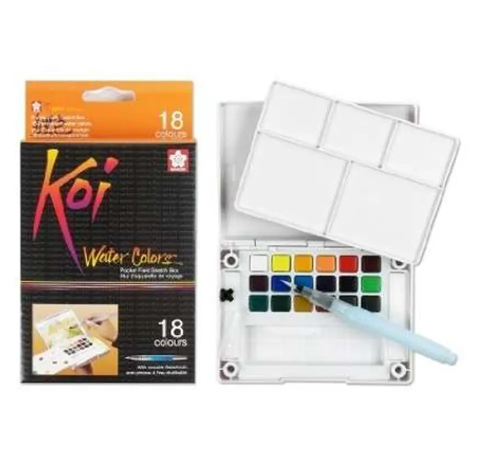 Acuarela Koi Sakura Set Estuche 18 Pastillas 1