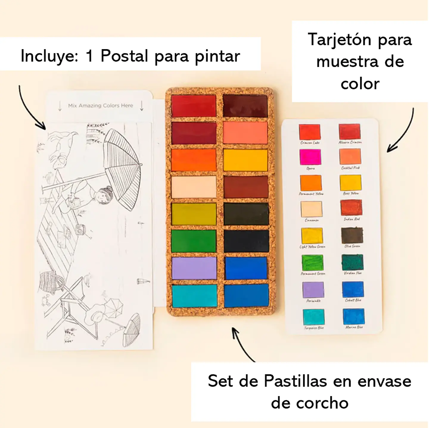 Acuarelas Viviva Colors Pan Set PRIMAVERA 16 col 4
