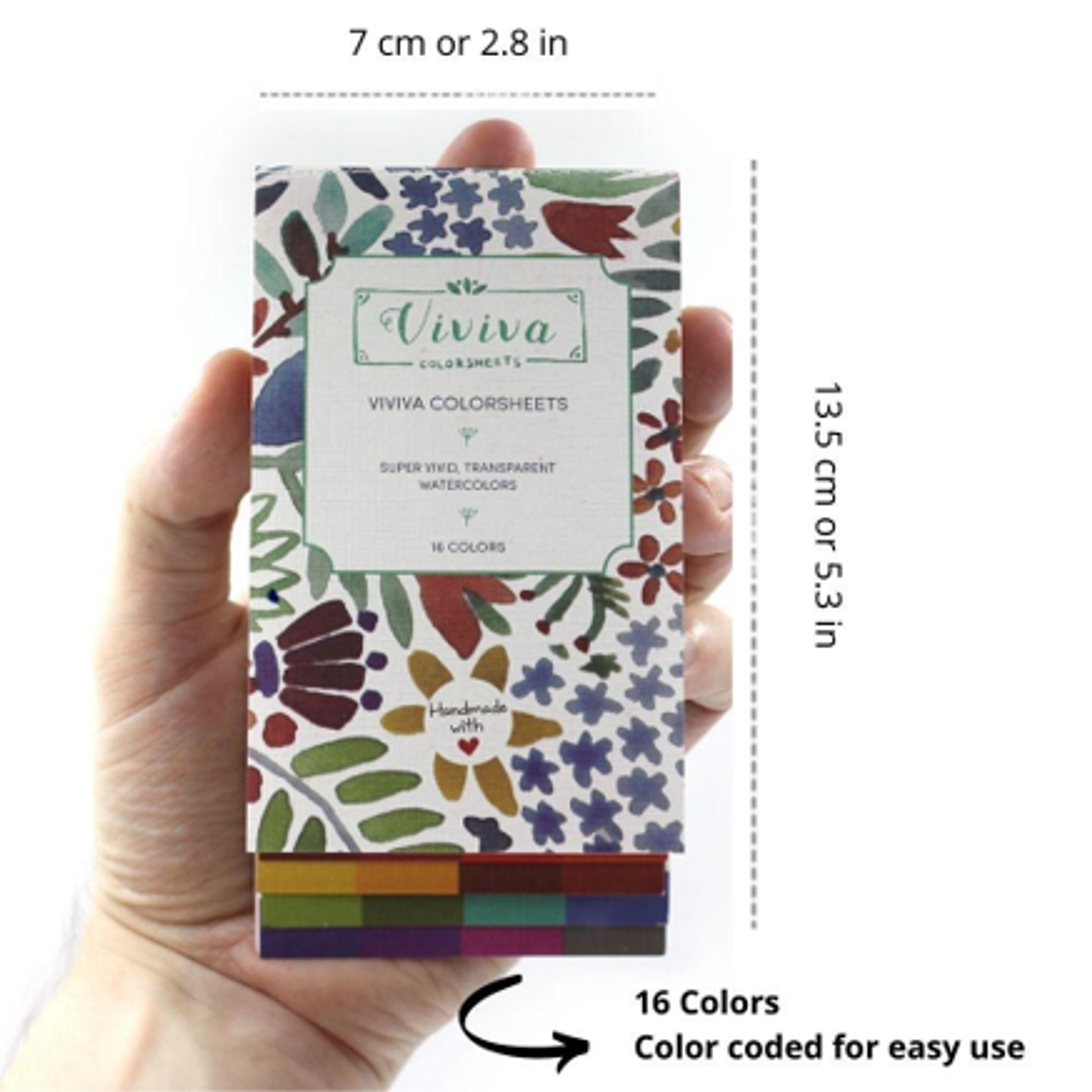 Acuarelas Viviva Colorsheets Original – Set Portátil de 16 Colores 3