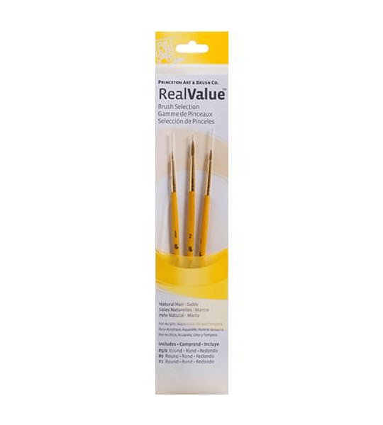 Pinceles Princeton Real Value SET 3 Serie 9105