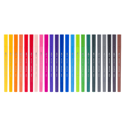 Marcadores Punta Fina/Pincel Bruynzeel 24 Colores