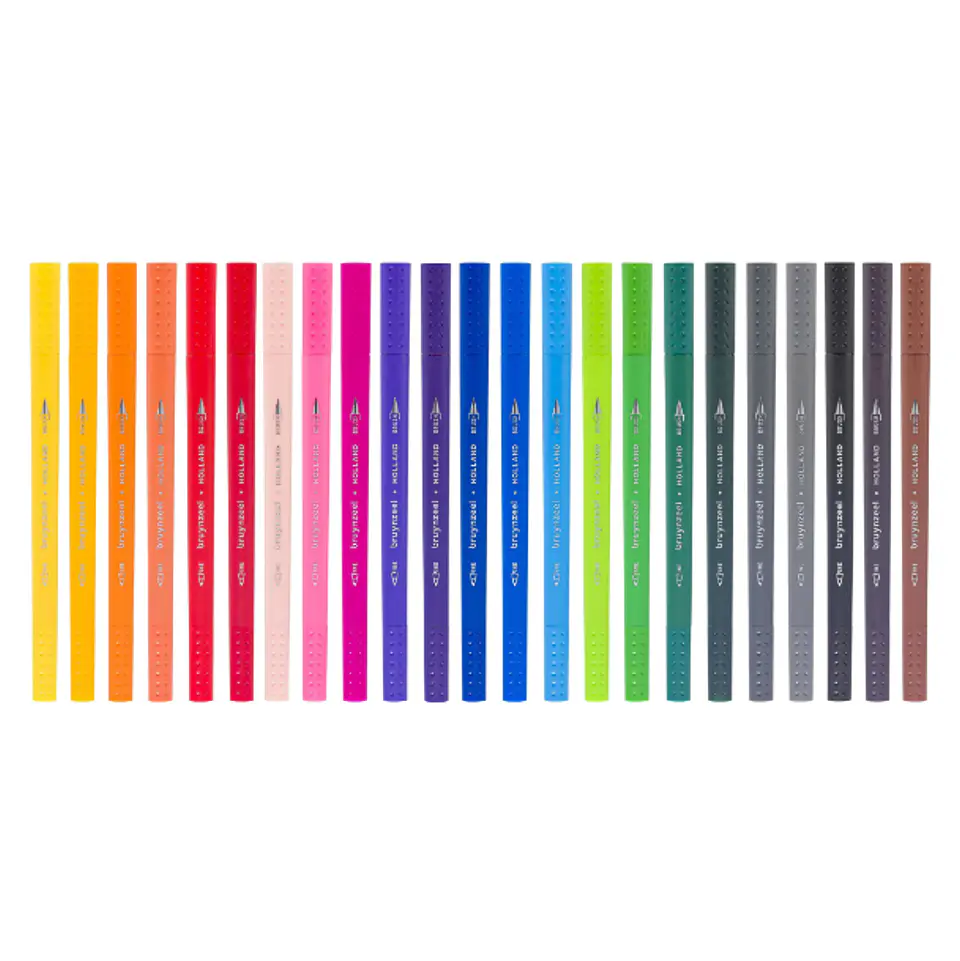 Marcadores Punta Fina/Pincel Bruynzeel 24 Colores 2
