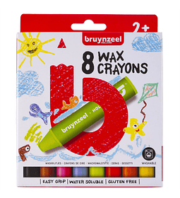 Crayones De Cera Solubles Al Agua Bruynzeel Set 8 Colores