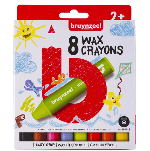 Crayones De Cera Solubles Al Agua Bruynzeel Set 8 Colores