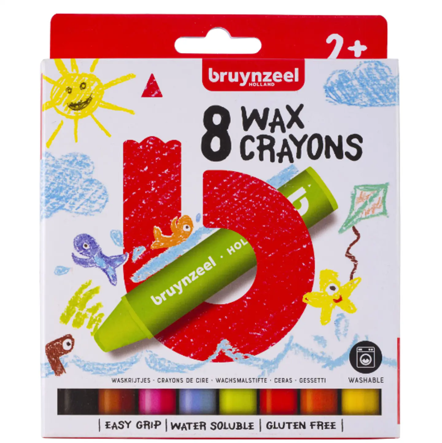 Crayones De Cera Solubles Al Agua Bruynzeel Set 8 Colores 1