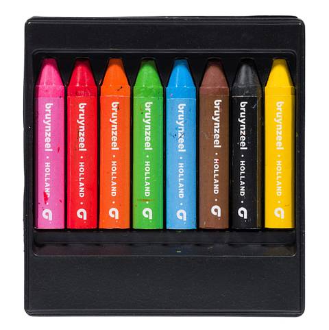 Crayones De Cera Solubles Al Agua Bruynzeel Set 8 Colores