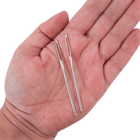 Aguja lanera metálica - 2 unidades