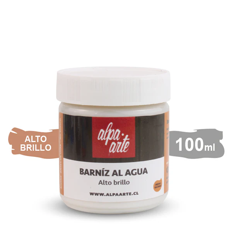 Barniz al Agua 100 ml Alpa Arte - Alto Brillo 1