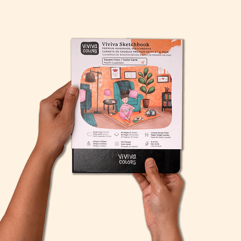 Sketchbook Ivory Viviva Colors Cuadrado
