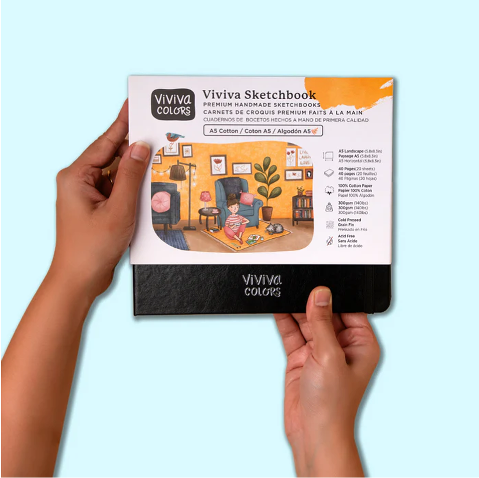 Sketchbook 100% Algodón Viviva Colors A5 1