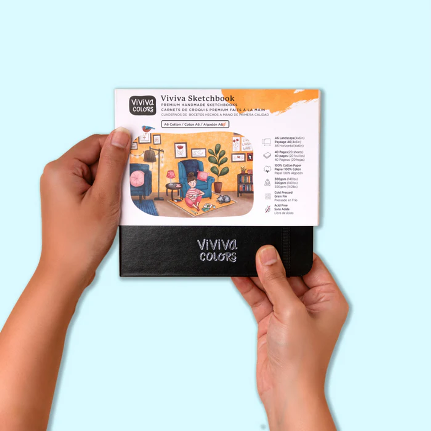 Sketchbook 100% Algodón Viviva Colors A6 1