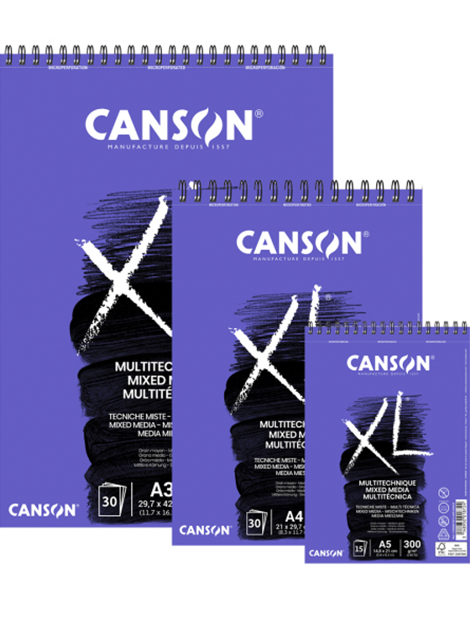 Croquera Canson XL MIX MEDIA 300 gr A5 1