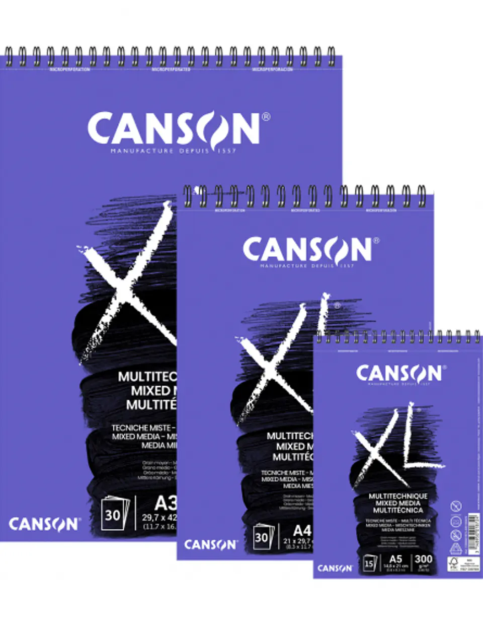 Croquera Canson XL MIX MEDIA 300 gr A4 1