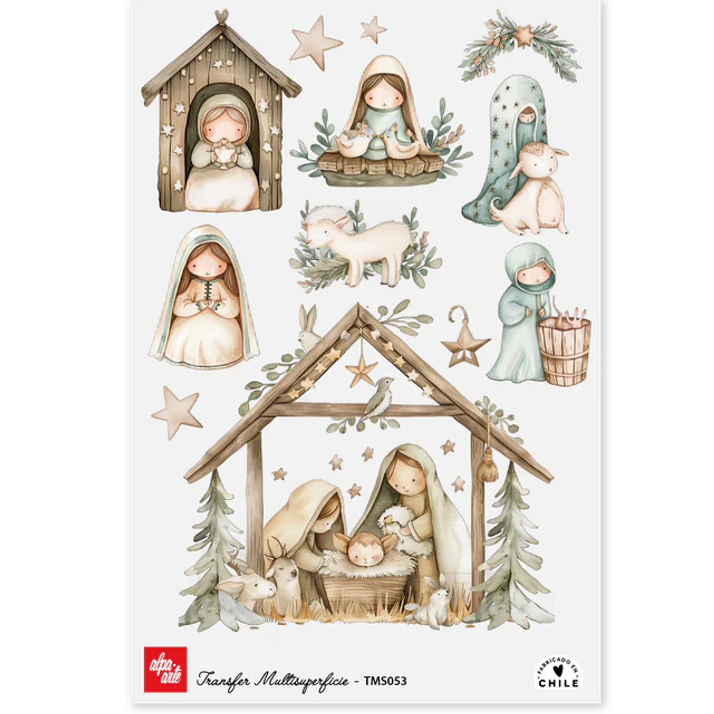 Láminas Transfer Multisuperficies 20x30 cm Alpa Arte 22