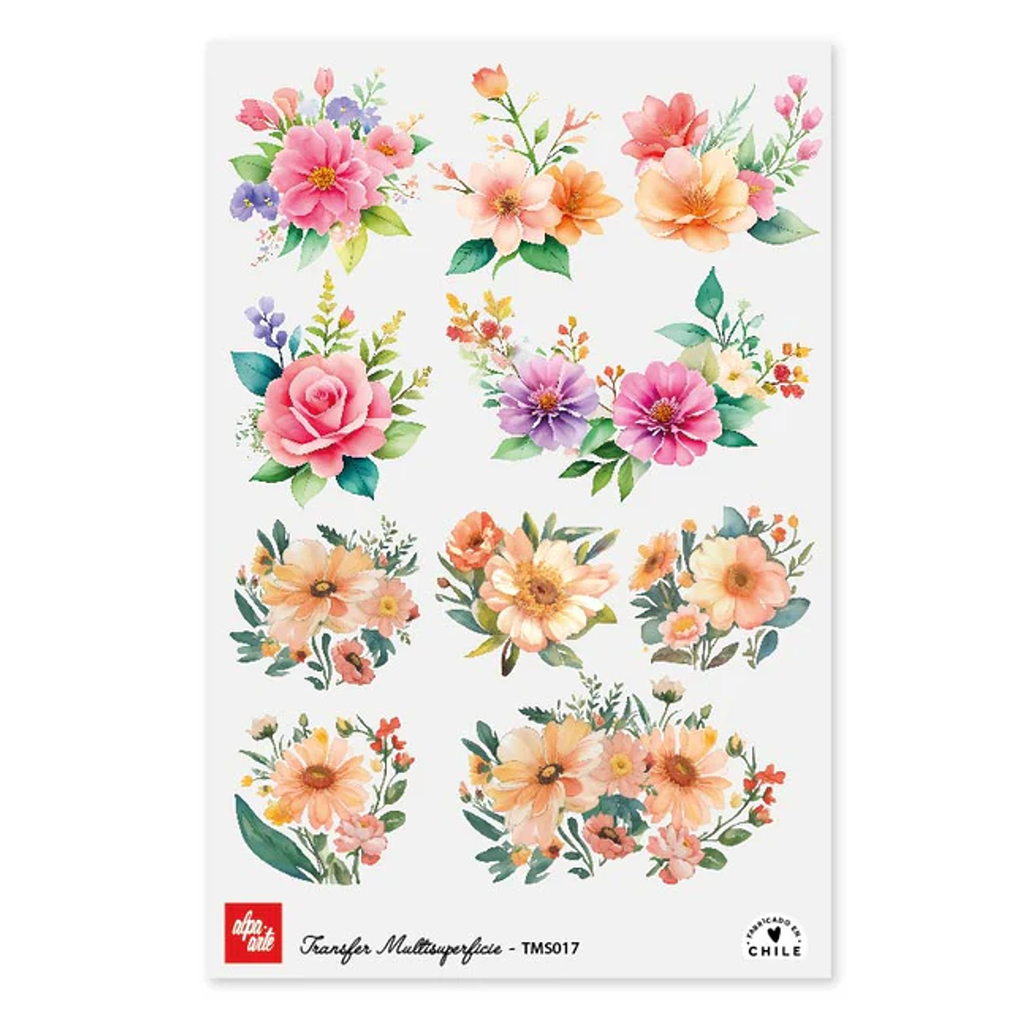 Láminas Transfer Multisuperficies 20x30 cm Alpa Arte 28