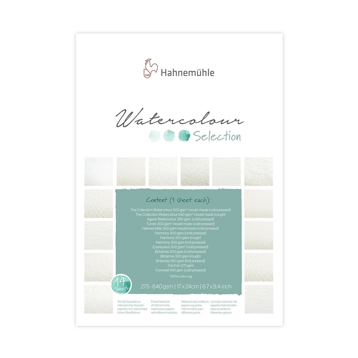 Block Acuarela Hahnemuhle Selection Variedades 17x24cm 14 Hojas 1