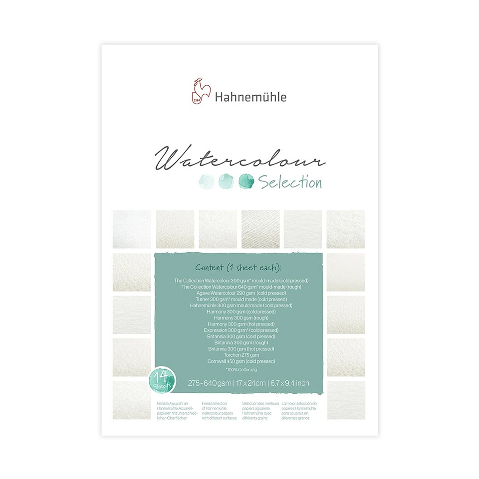 Block Acuarela Hahnemuhle Selection Variedades 17x24cm 14 Hojas 1