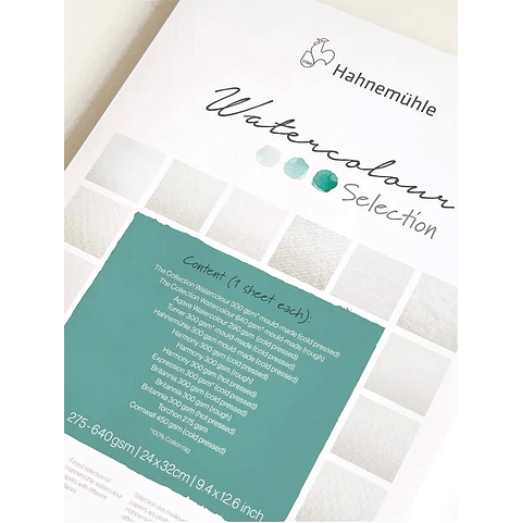 Block Acuarela Hahnemuhle Selection Variedades 17x24cm 14 Hojas