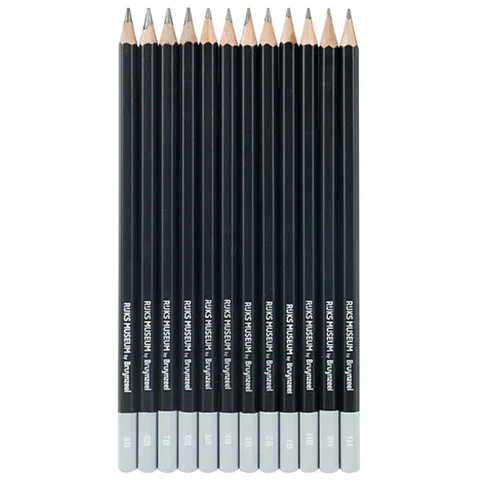 Lápices de Grafito Bruynzeel Rijks Museum – Set de 12 Gradaciones