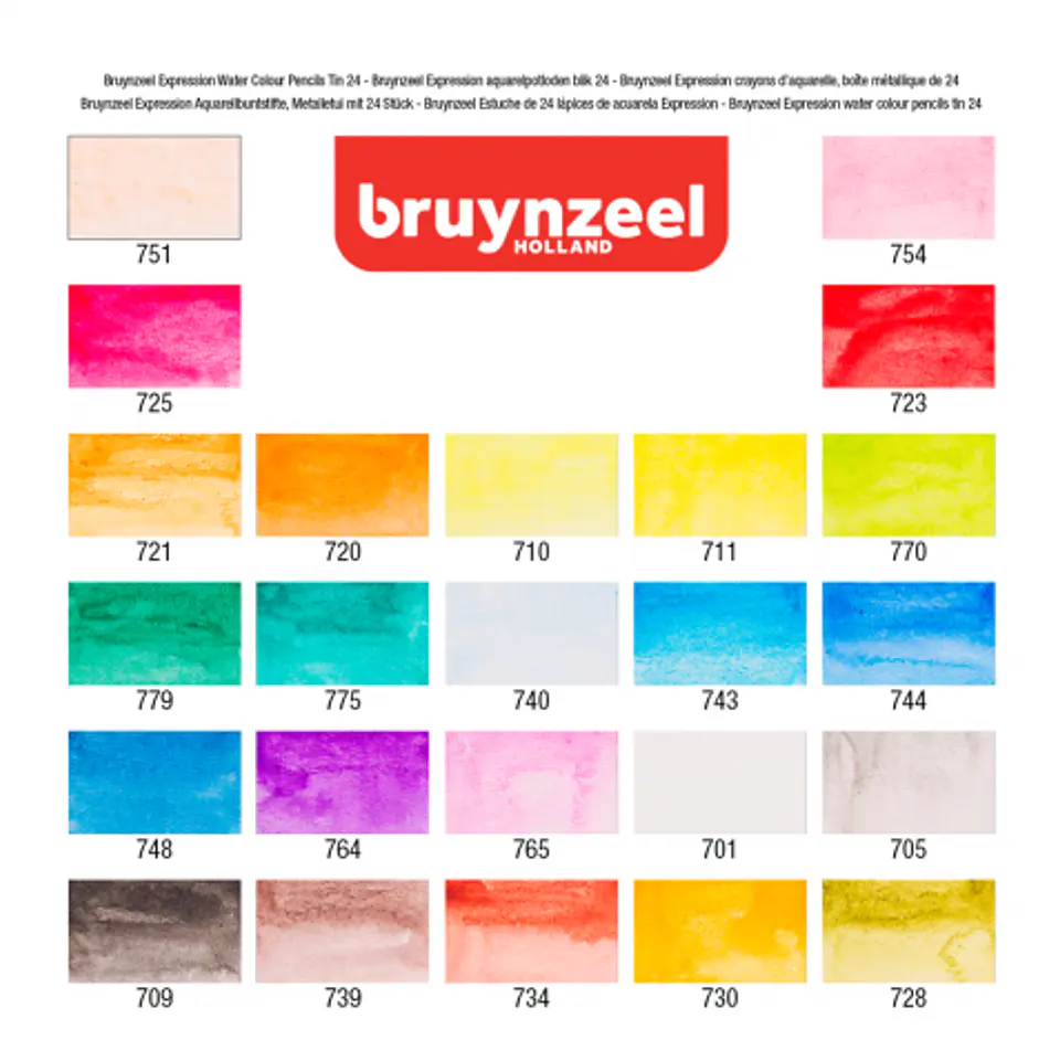 Lápices Acuarela Bruynzeel Expression - Set 24 Colores 3
