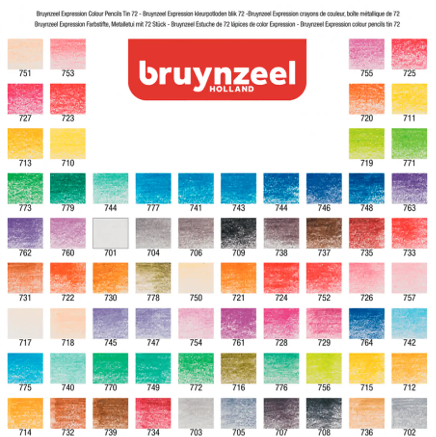 Lápices de Colores Bruynzeel Expression Set 72 Colores 3