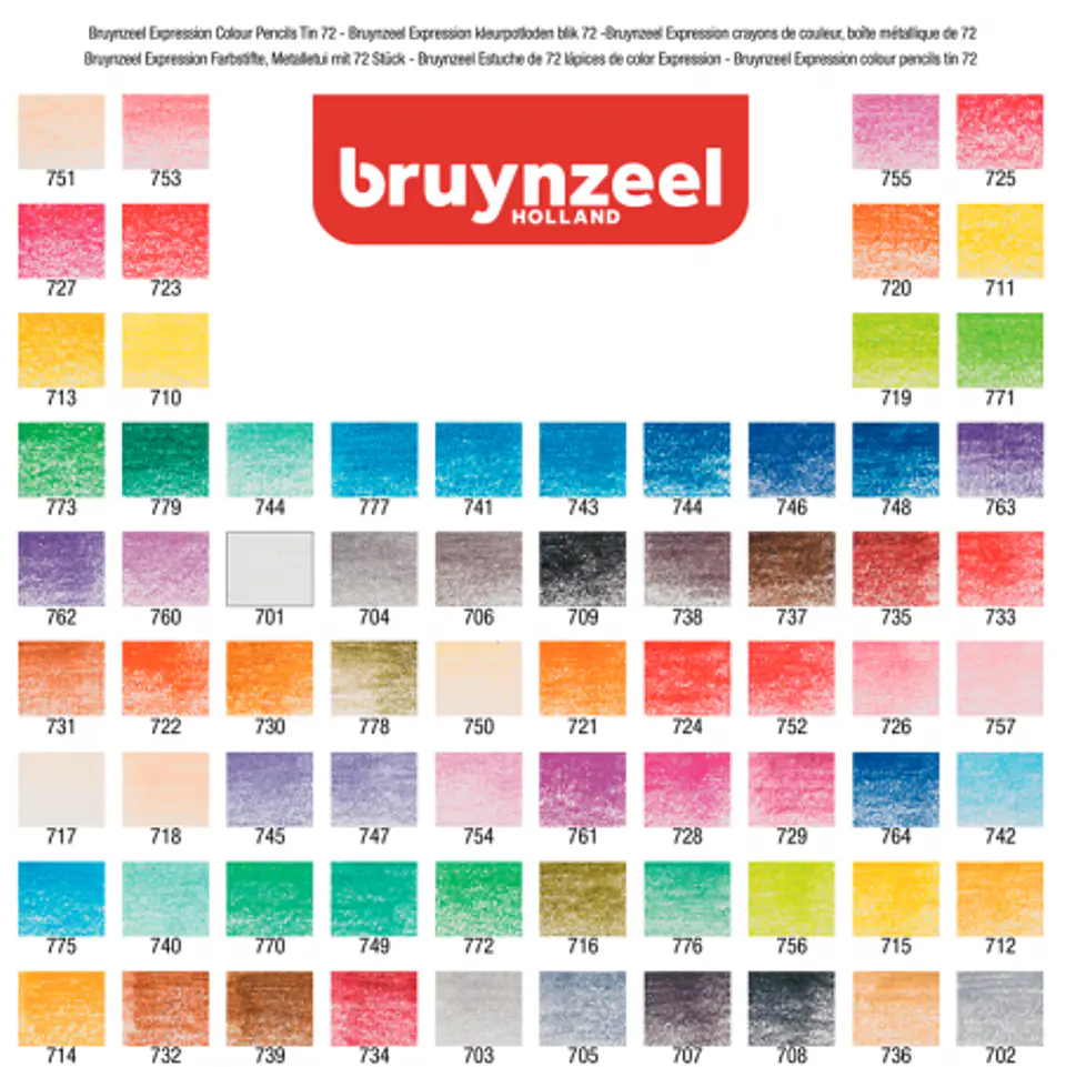 Lápices de Colores Bruynzeel Expression Set 72 Colores 3