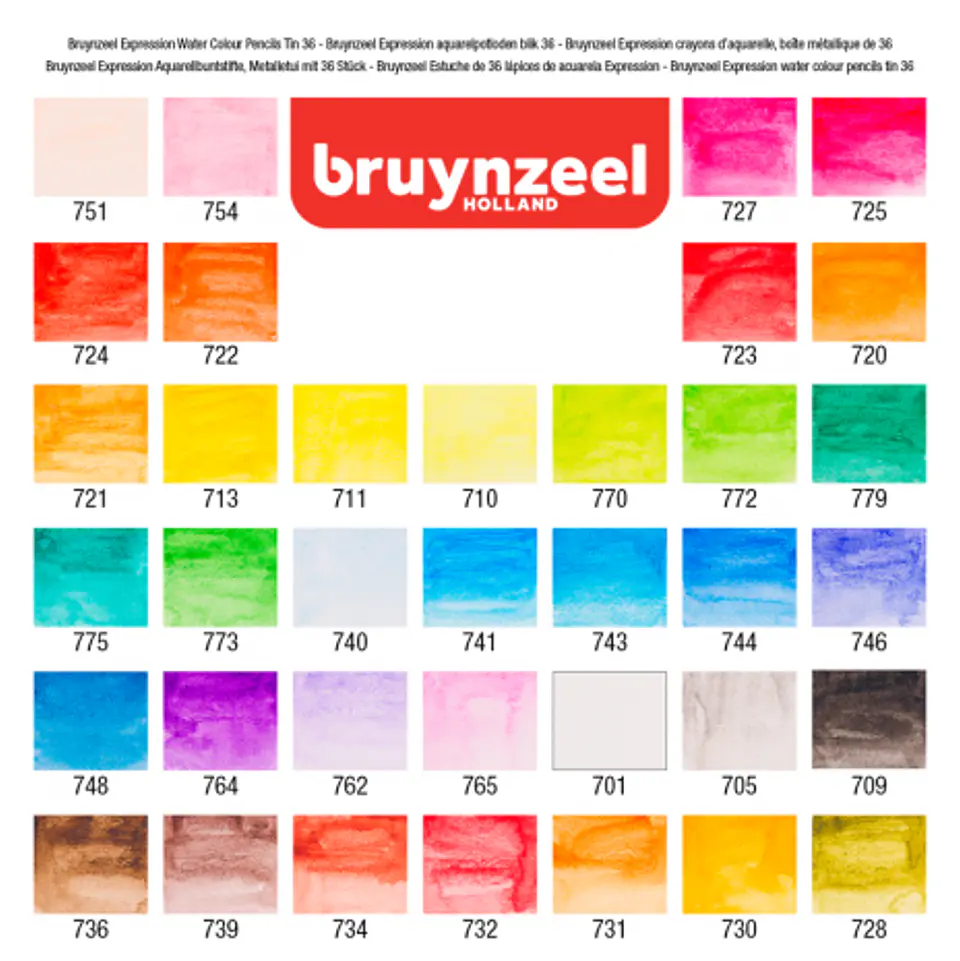 Lápices Acuarela Bruynzeel Expression - Set 36 Colores 3
