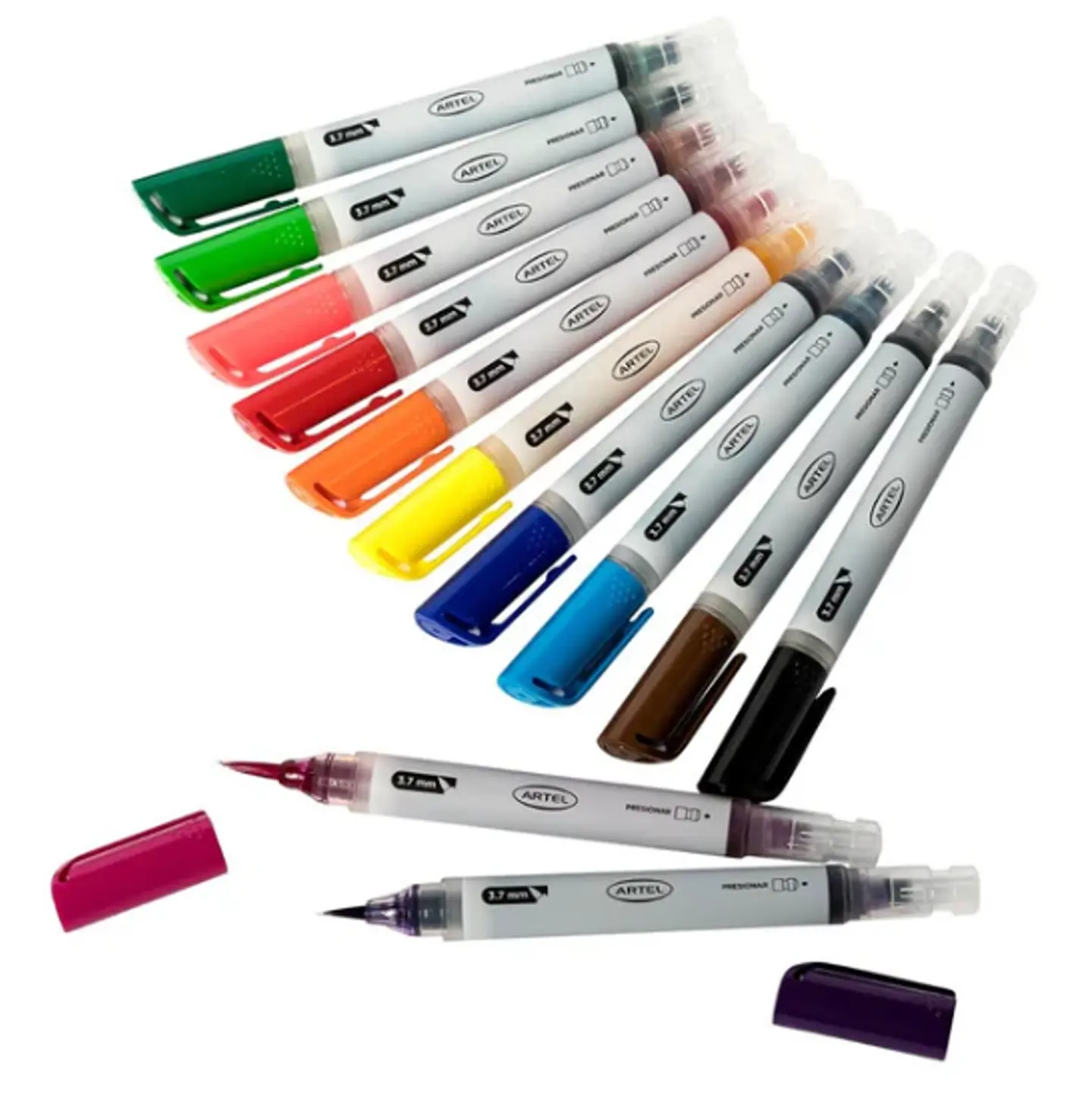 Marcadores Brush Click Artel – Set 12 Colores con Tinta Líquida 3