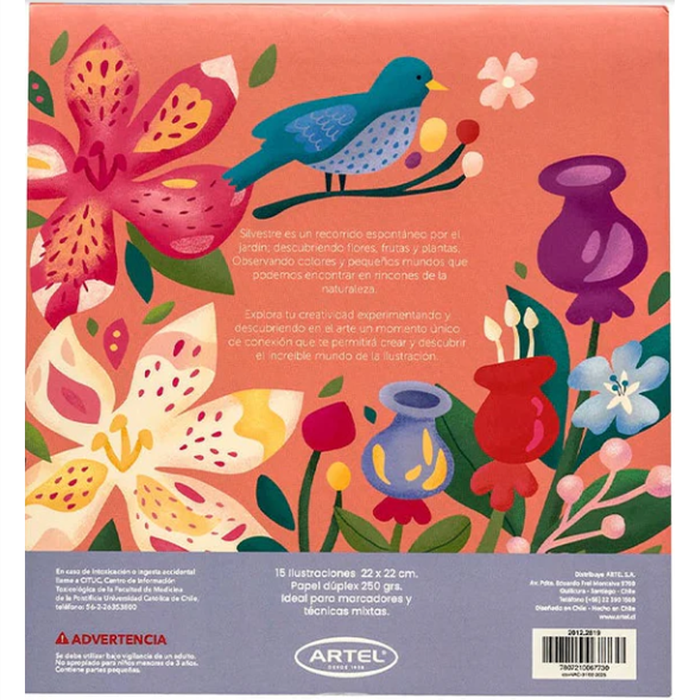 Block para Colorear Silvestre – 15 Ilustraciones de Caro Celis 2