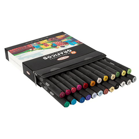 Marcadores Gráficos a Base de Alcohol Artel - Set 24 Colores