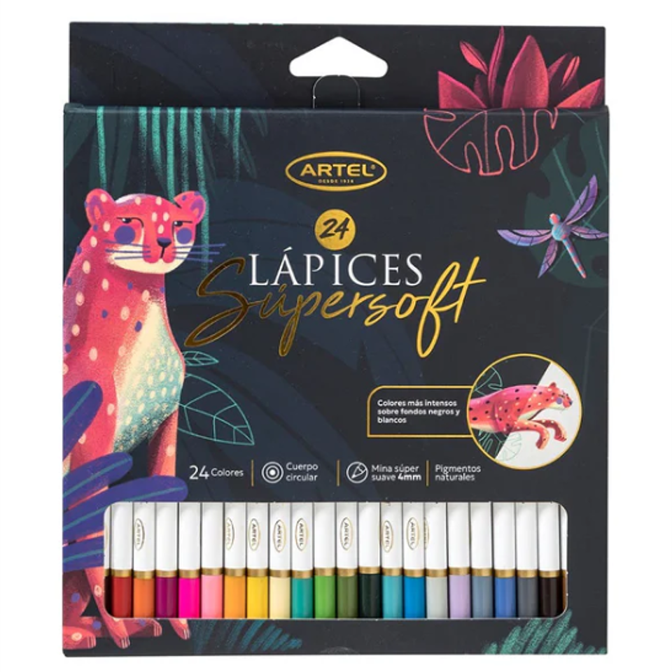 Lápices Supersoft Artel - Set 24 Colores 1